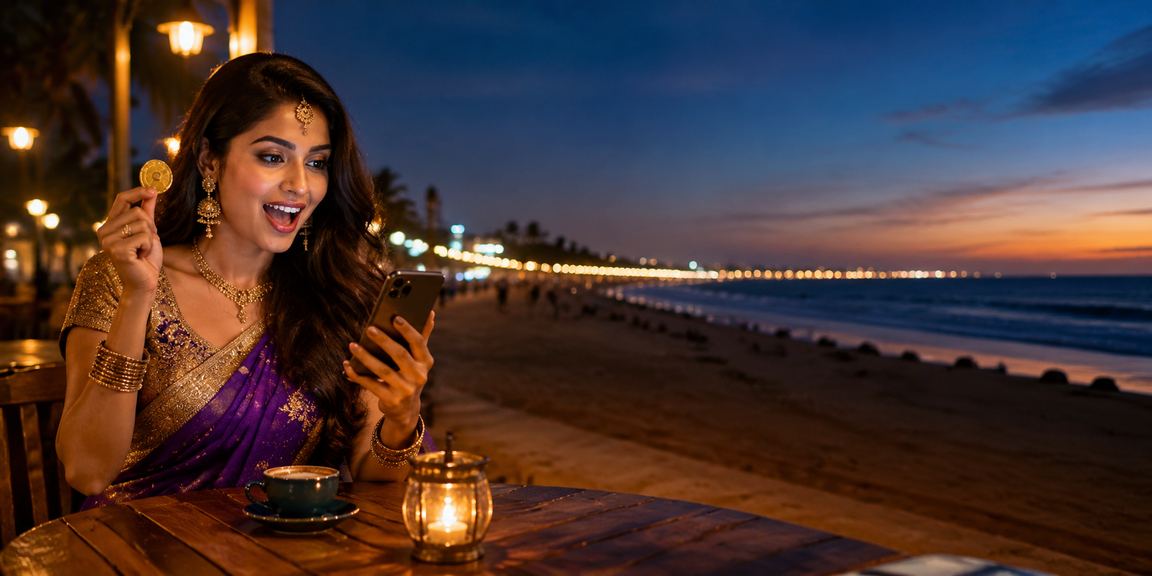 Modern Indian casino VIP lounge with bonus promotions